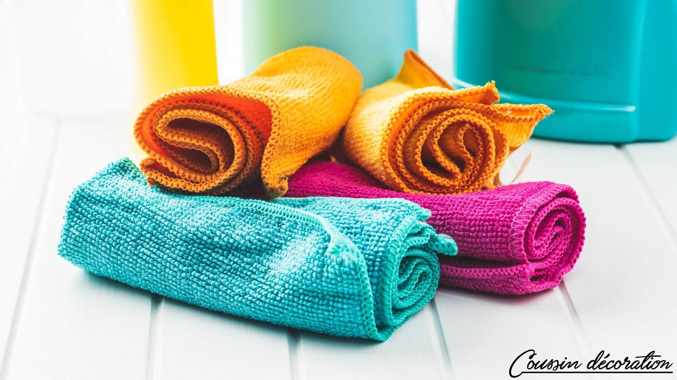 Serviette en microfibre pour essuyer le coussin